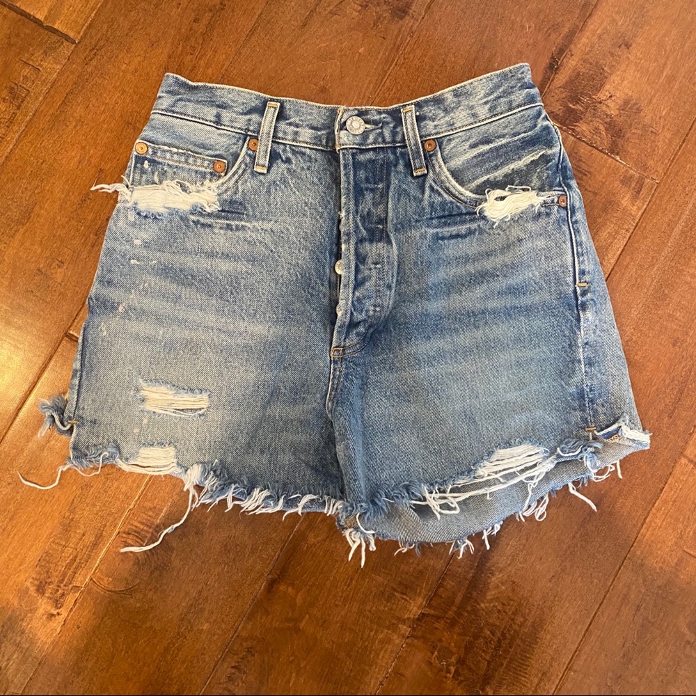 AGOLDE High Waisted Jean Shorts